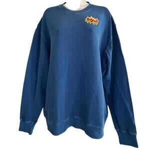 COS Relaxed Fit Graphic Sweatshirt | Blue “POW!” Patch | Size M